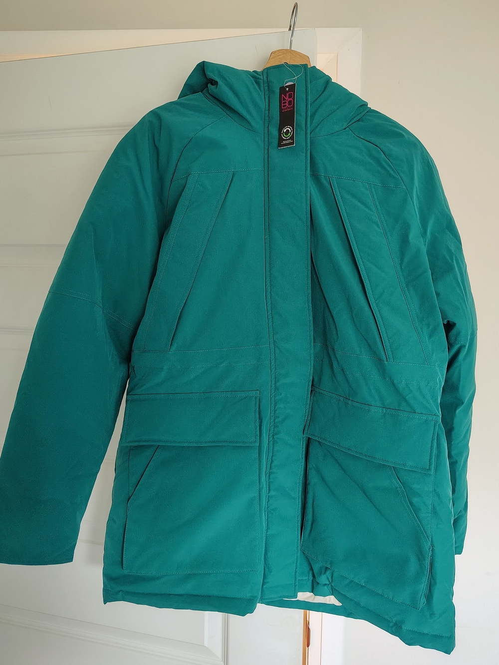 No Boundaries Teal Hooded Parka Jacket